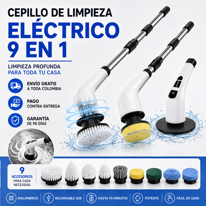 Cepillo de Limpieza Eléctrico Inalámbrico — Limpia Sin Esfuerzo en Minutos
